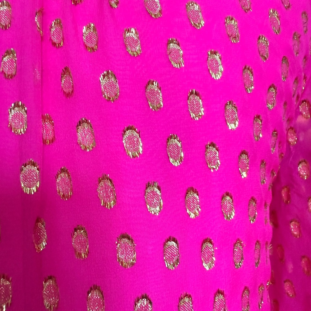 Lilly Pulitzer Pink and Gold Silk “Colby” Dress - Picture 4 of 10
